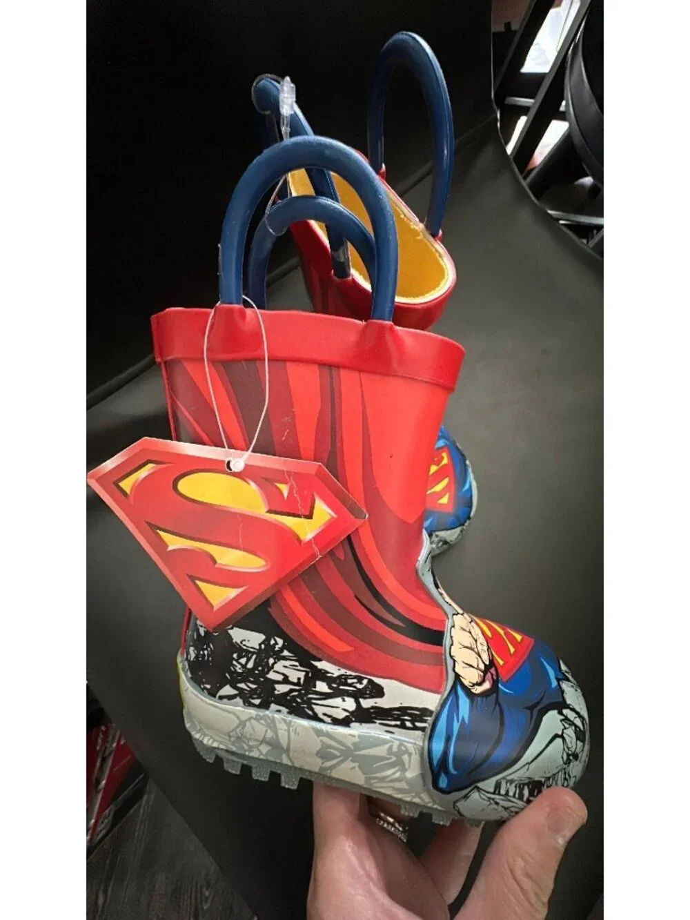 2010s Superman rain boots size 6